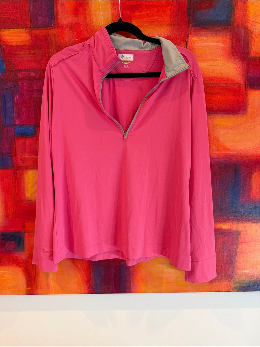 Southern Tide Hot Pink Quarter-Zip Pullover
